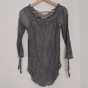 Michael Kors Blue and gold Striped Top